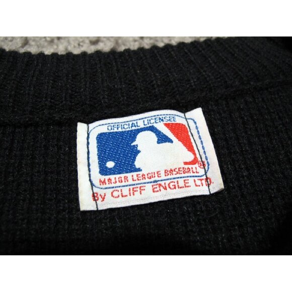 VTG San Francisco Giants Cliff Engle Black Sweater sz 3XL chalkline starter - Picture 5 of 8